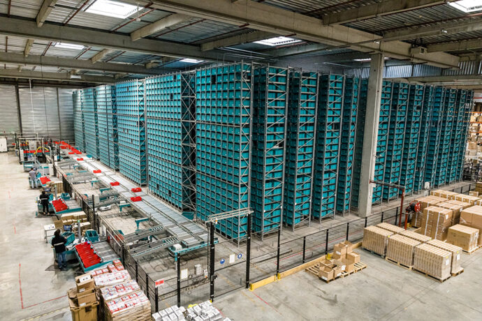 Exotec - warehouse view racks