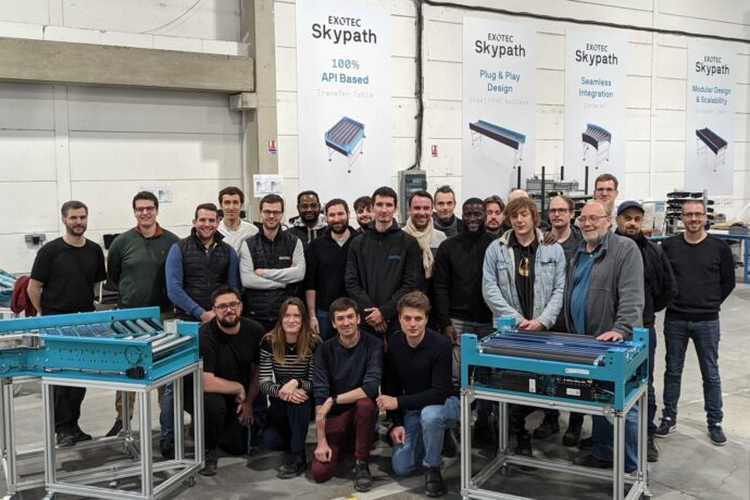 Fabrikeröffnung für die Produktion von Skypath-Fördertechnik in Croix, Frankreich