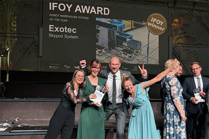 Exotec gewinnt in der Kategorie "Robot Warehouse System" den IFOY Award 2025
